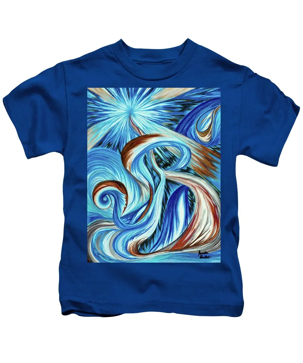 Blue Energy Burst - Kids T-Shirt