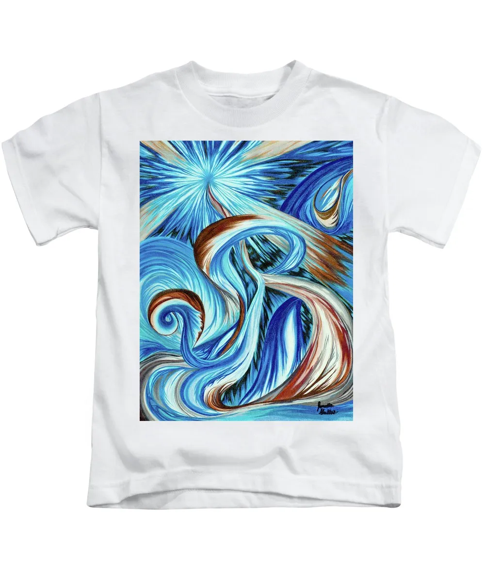 Blue Energy Burst - Kids T-Shirt
