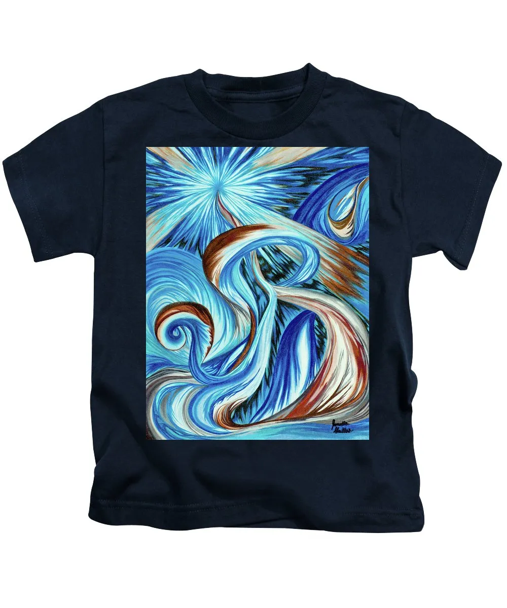 Blue Energy Burst - Kids T-Shirt