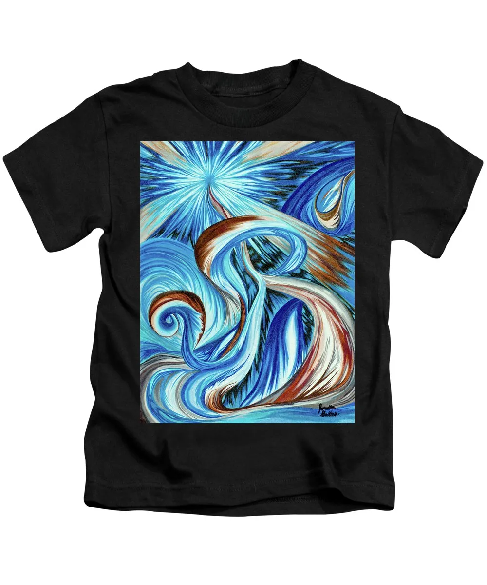Blue Energy Burst - Kids T-Shirt
