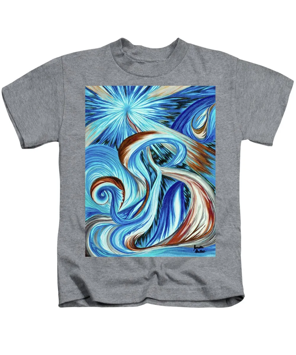 Blue Energy Burst - Kids T-Shirt