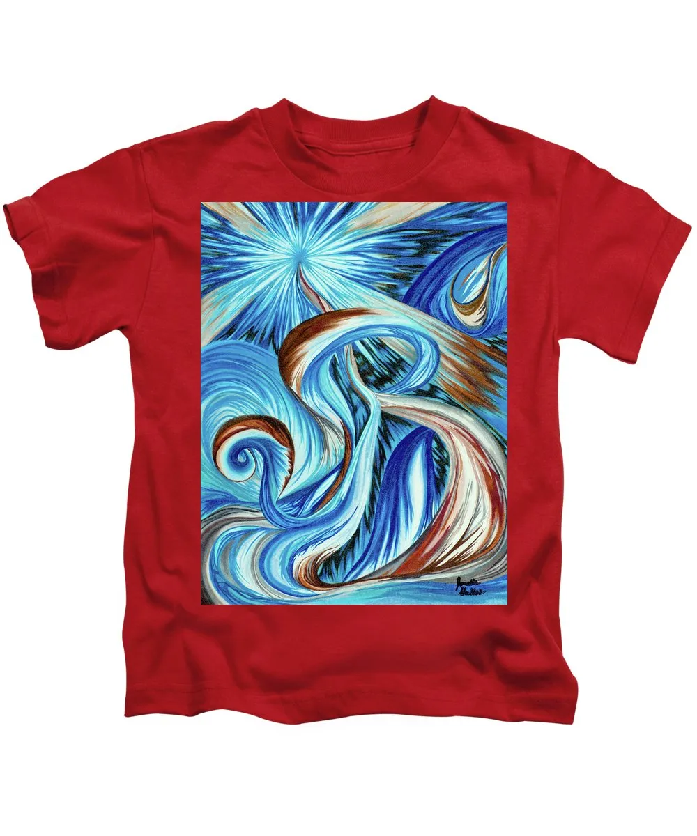 Blue Energy Burst - Kids T-Shirt