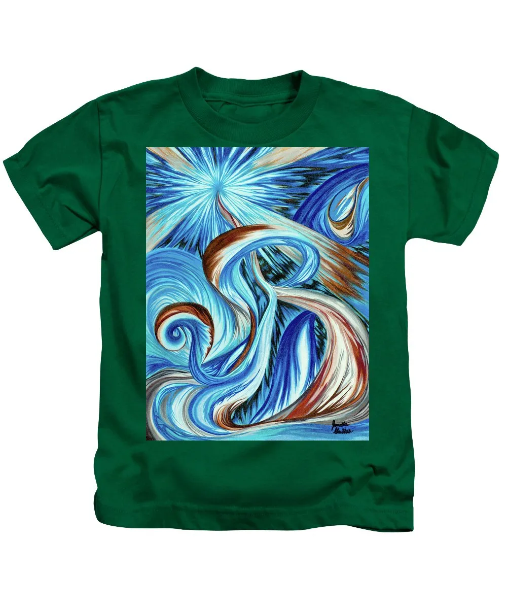 Blue Energy Burst - Kids T-Shirt