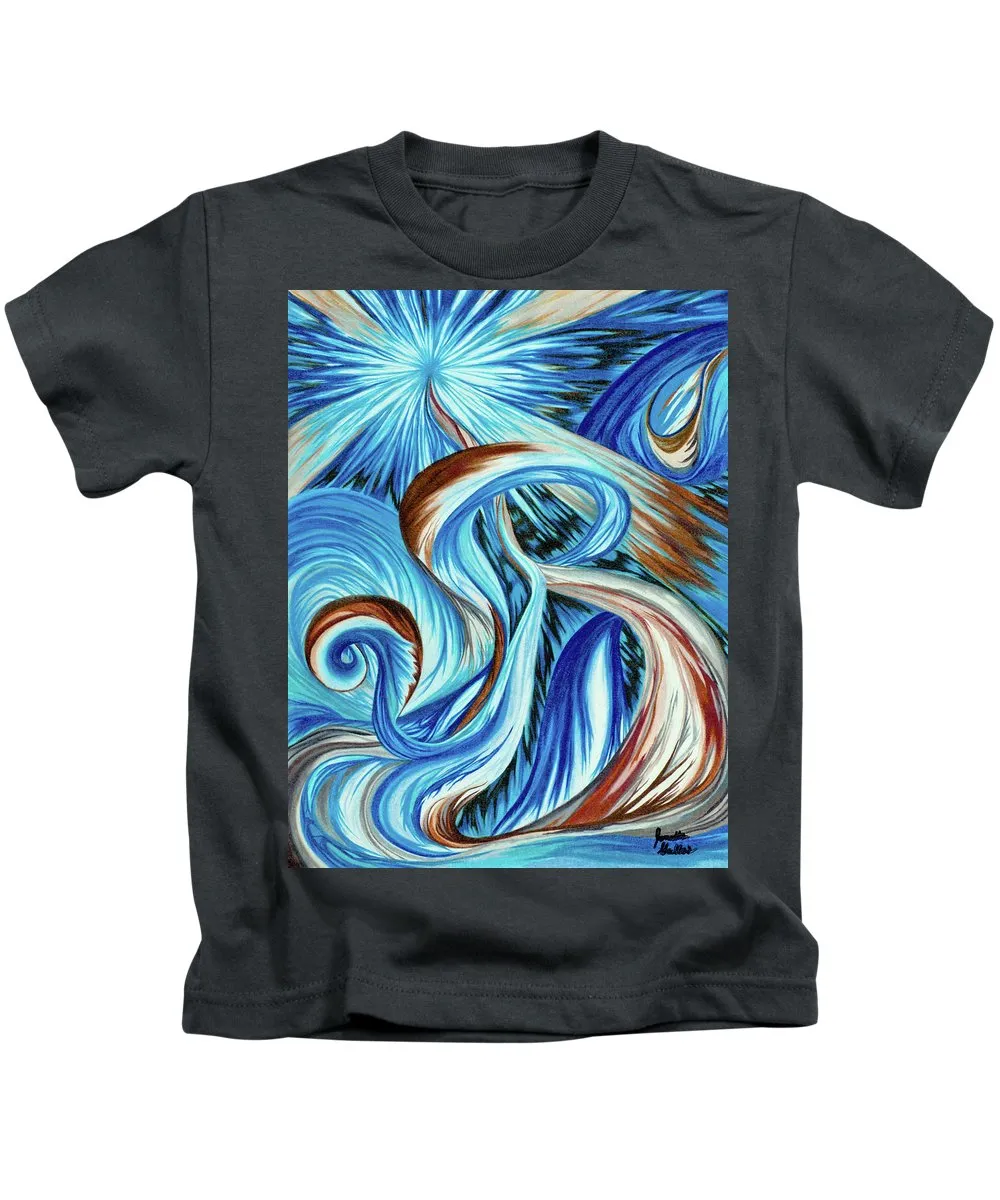 Blue Energy Burst - Kids T-Shirt