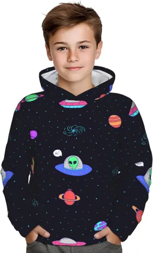 Boy'S Sweatshirt Fleece Hoodie Cotton Blend Hooded Sweatshirt Plush Pullover Hoodie Size For Boys And Girls