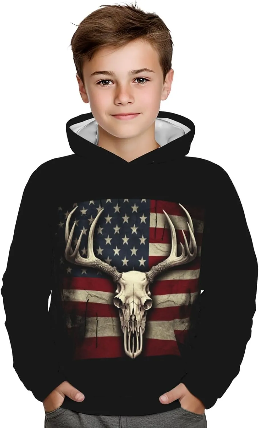 Boy'S Sweatshirt Fleece Hoodie Cotton Blend Hooded Sweatshirt Plush Pullover Hoodie Size For Boys And Girls