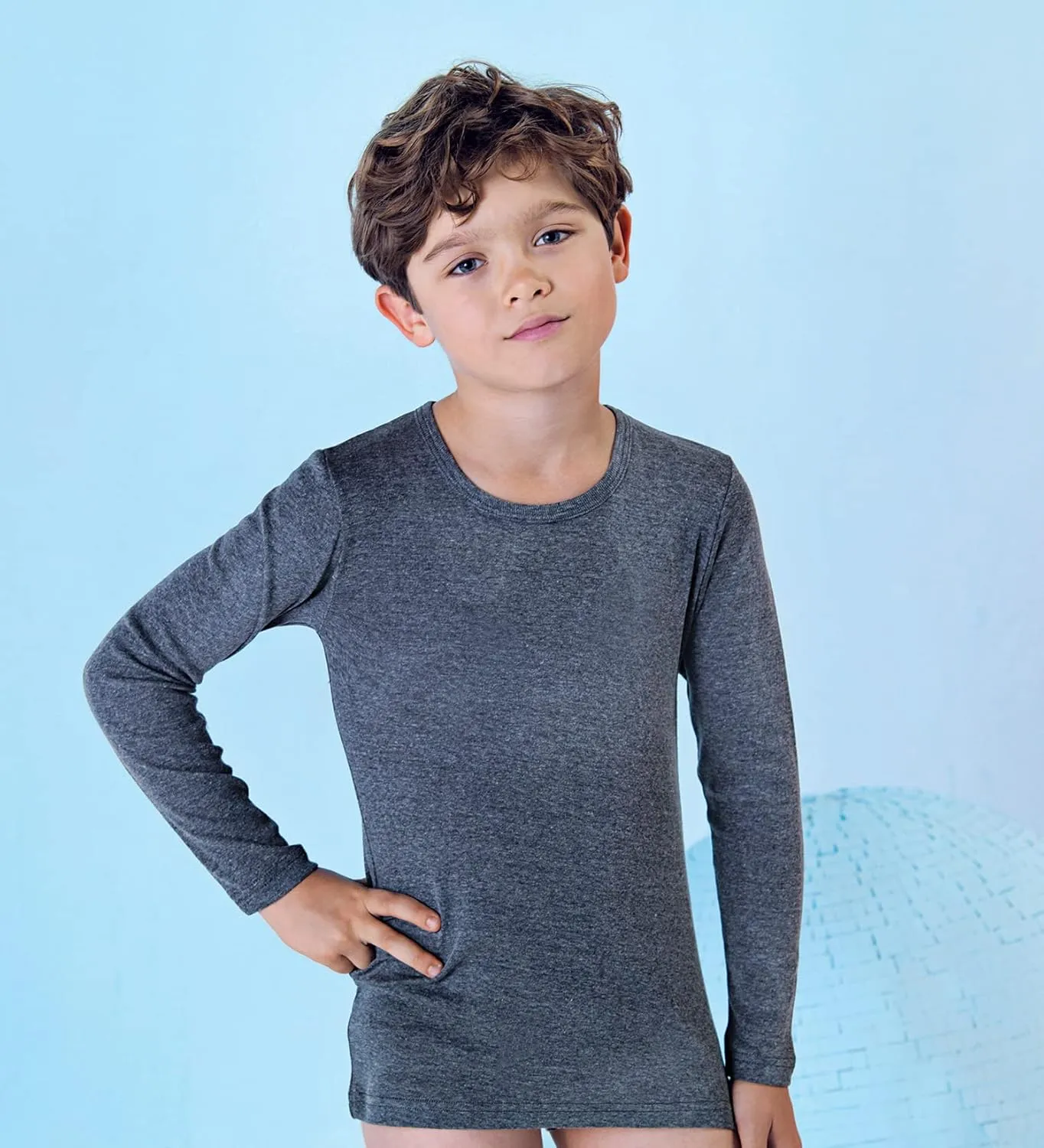 Brix Boys' Long Sleeve Tees - Tagless Crewneck Cotton Soft 4-pk Shirts. 2-20