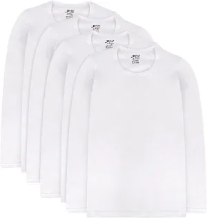 Brix Boys' Long Sleeve Tees - Tagless Crewneck Cotton Soft 4-pk Shirts. 2-20