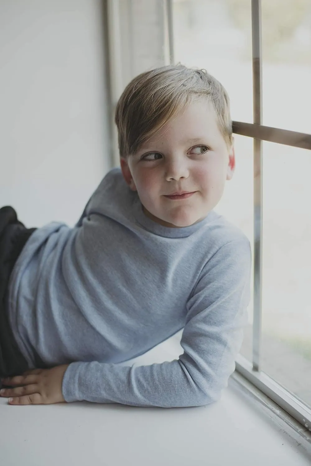 Brix Boys' Long Sleeve Tees - Tagless Crewneck Cotton Soft 4-pk Shirts. 2-20