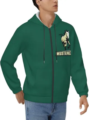 Cal Poly Mustangs Men'S Zip Up Hoodies With Pocket Hooded Sweatshirts