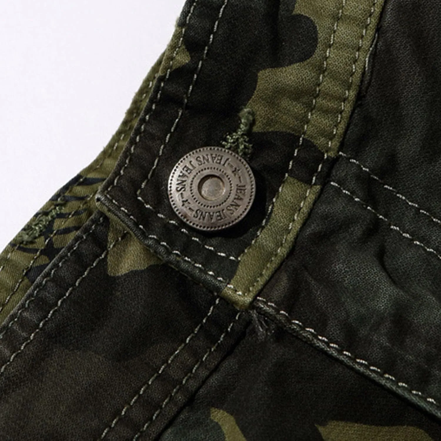 Camo Cargo Shorts for Men Cotton Casual Knee Length Relaxed-Fit Hiking Shorts Stretch Multi-Pockets Workout Short