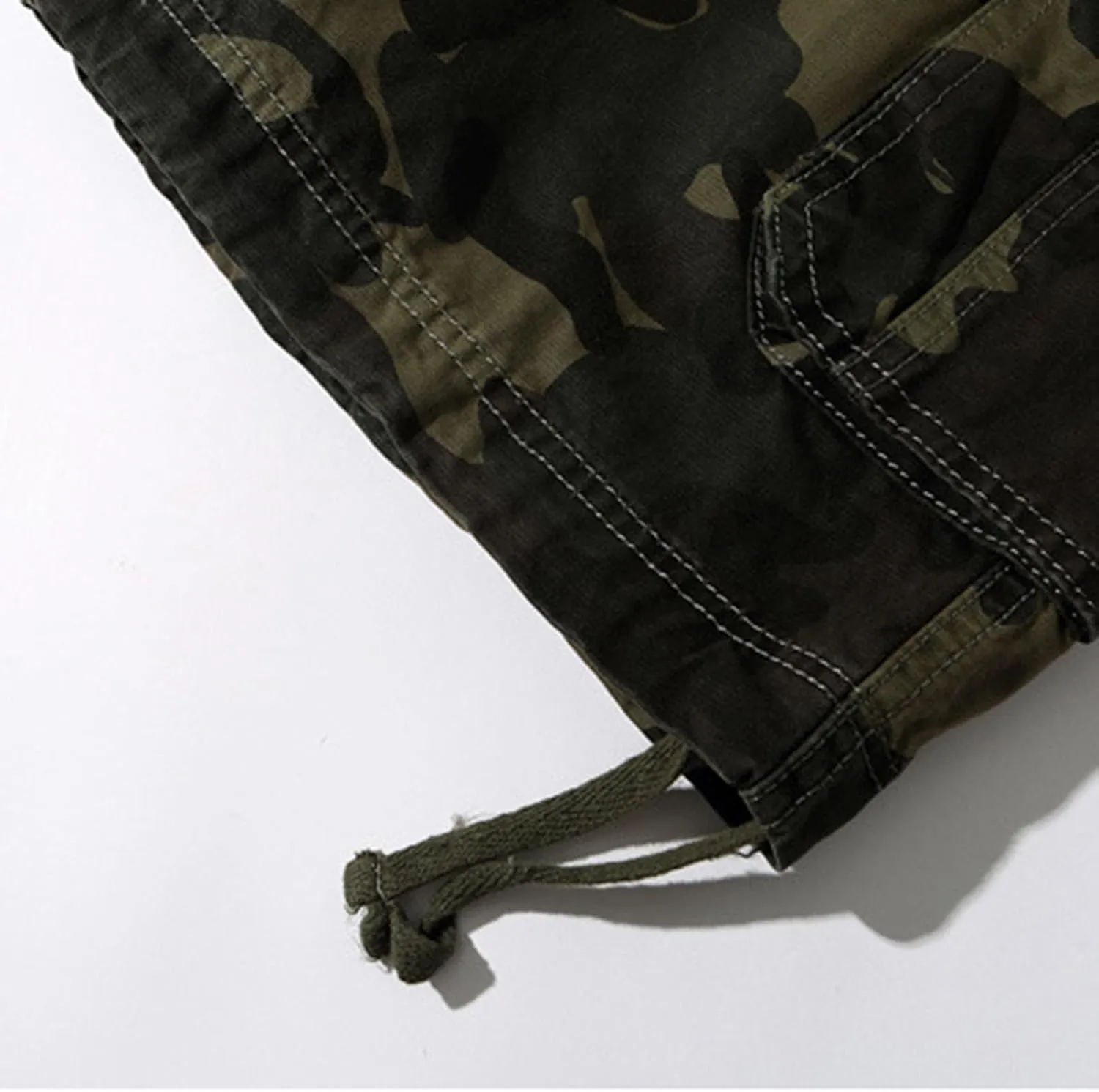 Camo Cargo Shorts for Men Cotton Casual Knee Length Relaxed-Fit Hiking Shorts Stretch Multi-Pockets Workout Short