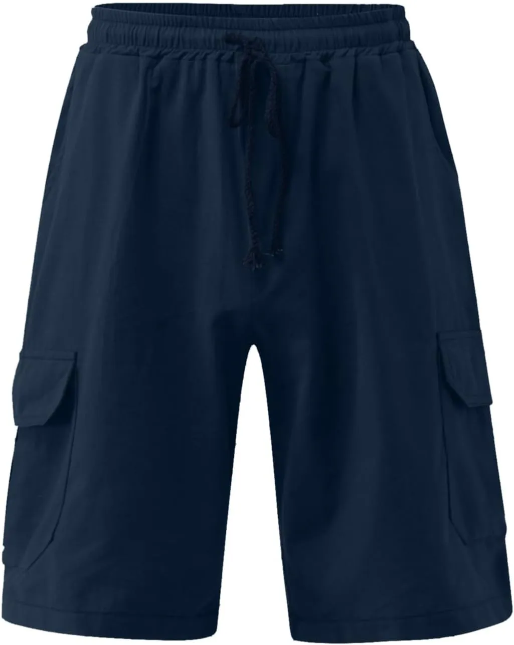 Cargo Shorts for Men Big and Tall Elastic Waist Lightweight Summer Shorts Stretch Baggy Outdoor Hiking Pants with Pockets