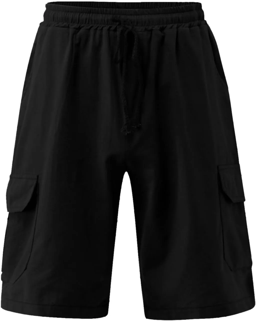 Cargo Shorts for Men Big and Tall Elastic Waist Lightweight Summer Shorts Stretch Baggy Outdoor Hiking Pants with Pockets