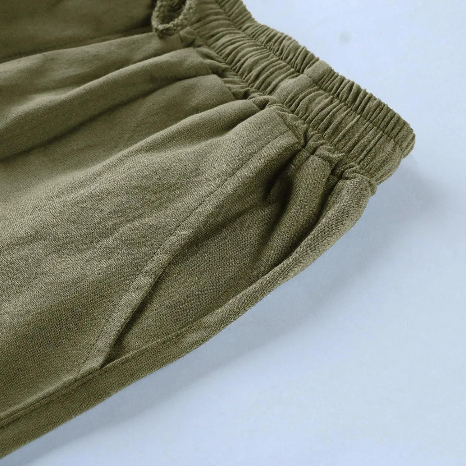Cargo Shorts for Men Big and Tall Elastic Waist Lightweight Summer Shorts Stretch Baggy Outdoor Hiking Pants with Pockets