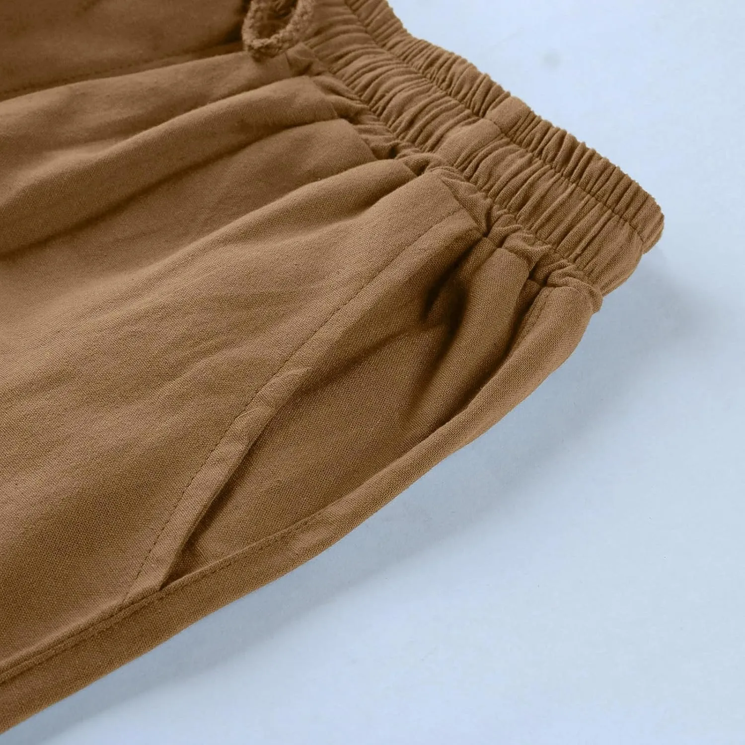 Cargo Shorts for Men Big and Tall Elastic Waist Lightweight Summer Shorts Stretch Baggy Outdoor Hiking Pants with Pockets