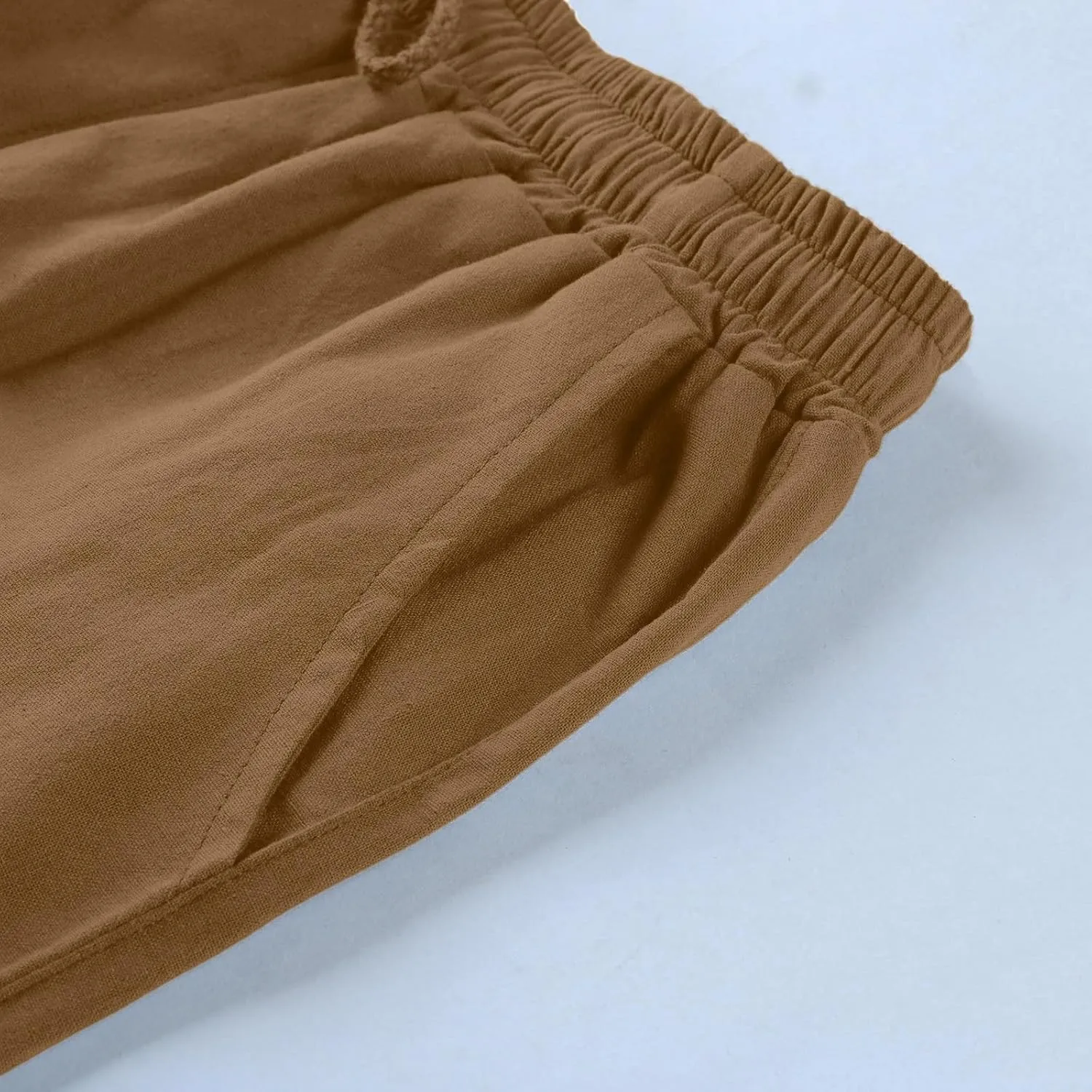 Cargo Shorts for Men Big and Tall Elastic Waist Lightweight Summer Shorts Stretch Baggy Outdoor Hiking Pants with Pockets