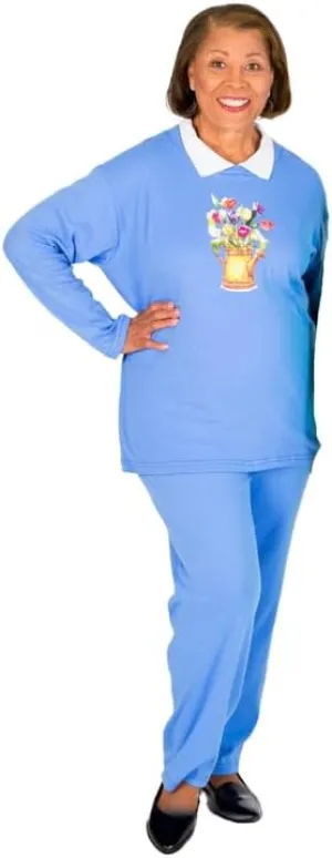 Casual Sweatsuits for Women - Assorted Solid Colors and Screen Prints - Poly/Cotton Knit Lounge Set
