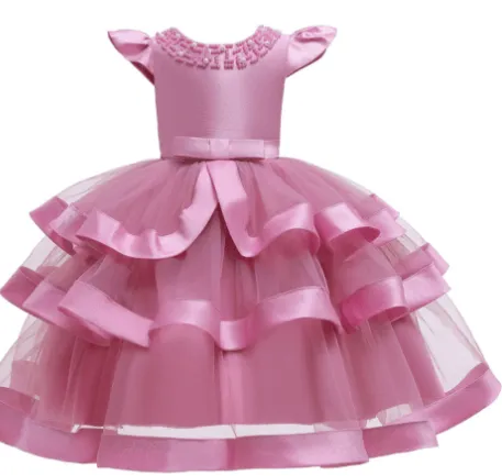 Children's Sequin Embroidered Evening Dresses Girls Princess