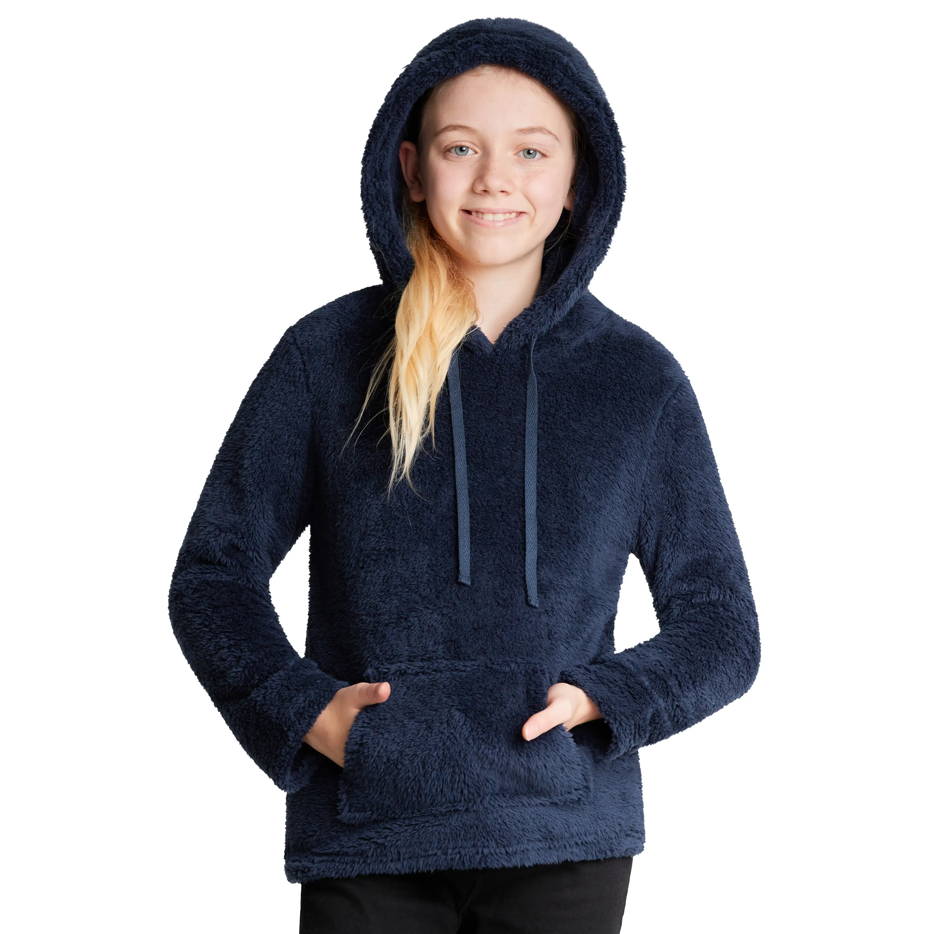 CityComfort Girls Fleece Hoodie, Soft Fluffy Hooded Pullover - Gifts for Kids