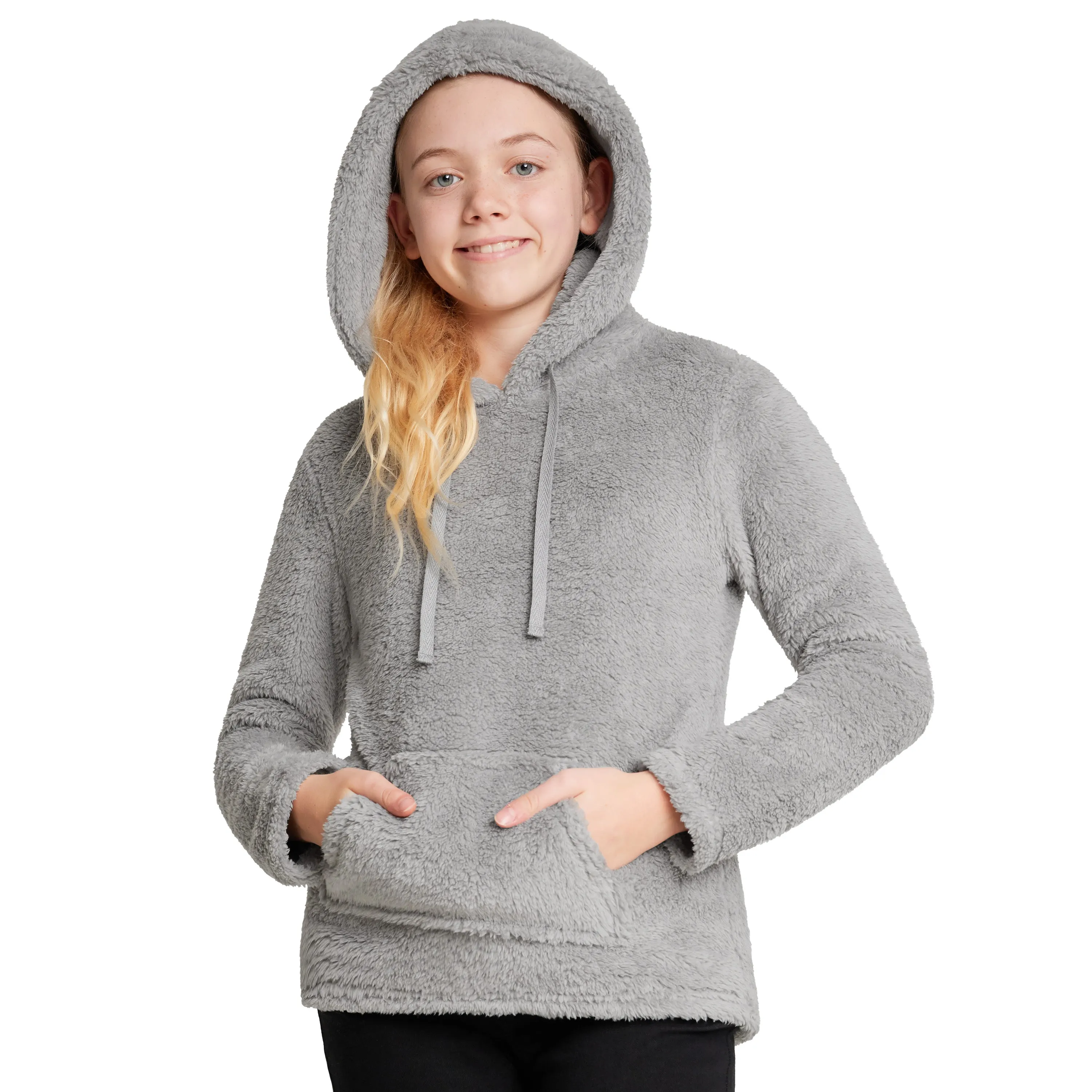 CityComfort Girls Fleece Hoodie, Soft Fluffy Hooded Pullover - Gifts for Kids