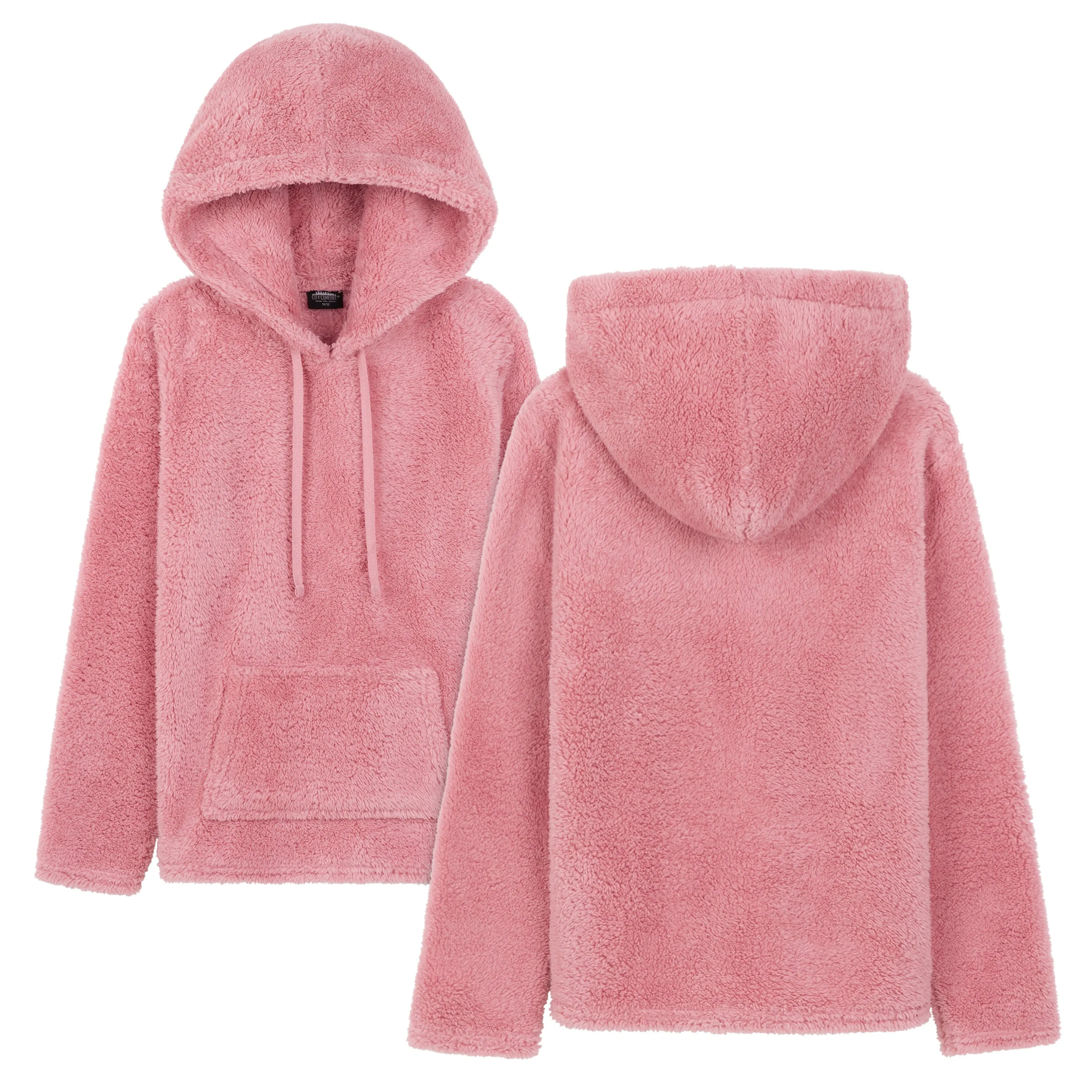 CityComfort Girls Fleece Hoodie, Soft Fluffy Hooded Pullover - Gifts for Kids