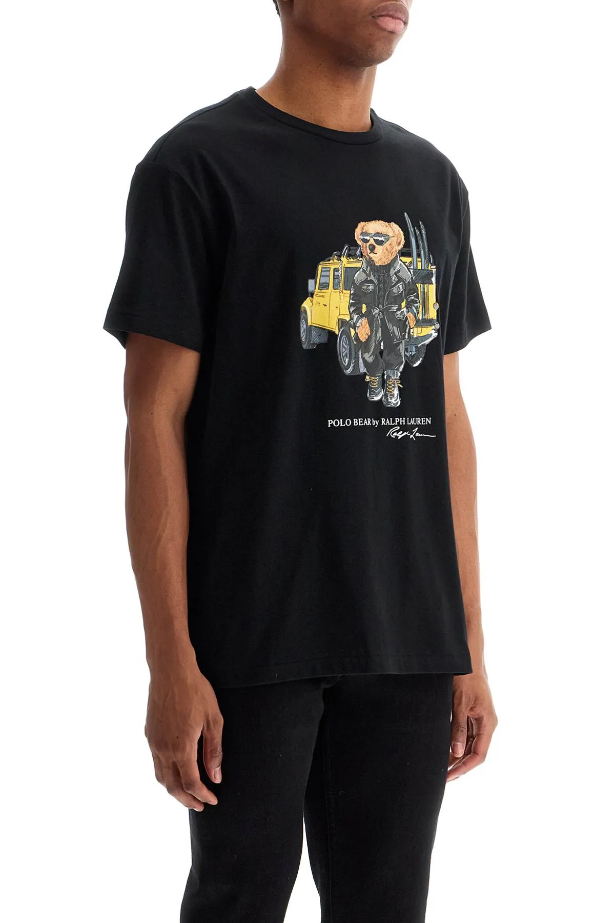 classic fit polo bear t-shirt 710854497043 CR24 POLO BLACK DEFENDER BEAR