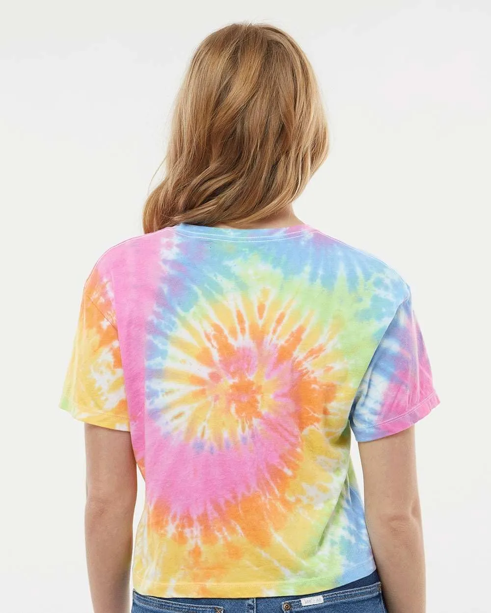 Colortone Tie Dye Crop Tops for Women - Cropped Tie Die Tee Shirts