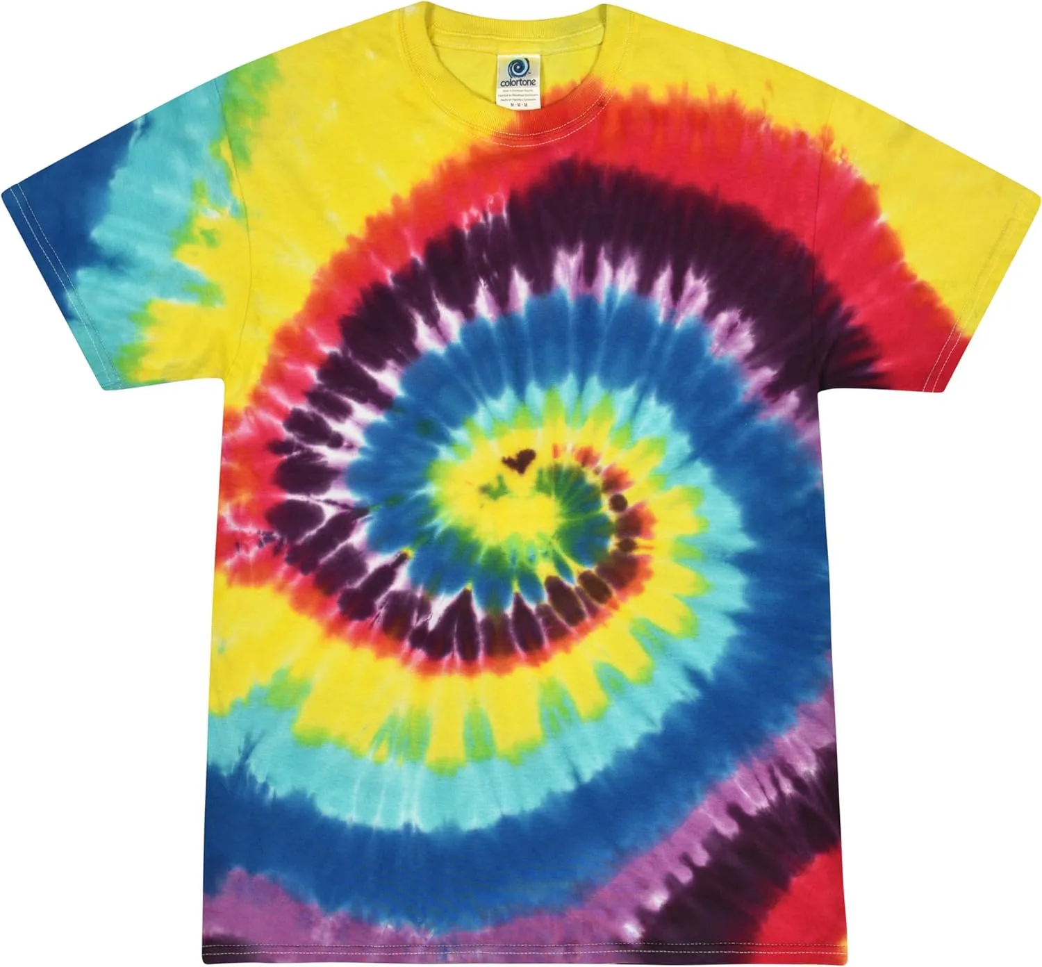 Colortone Tie Dye T-Shirts for Men and Women - Unisex Short Sleeve Tie-Dye T Shirts for Adults
