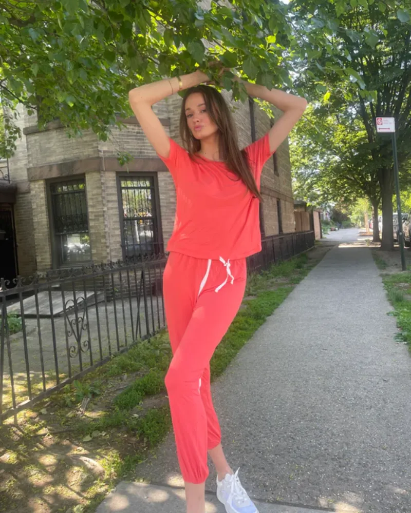 Coral Bliss Modal Short Sleeved Pajamas Set