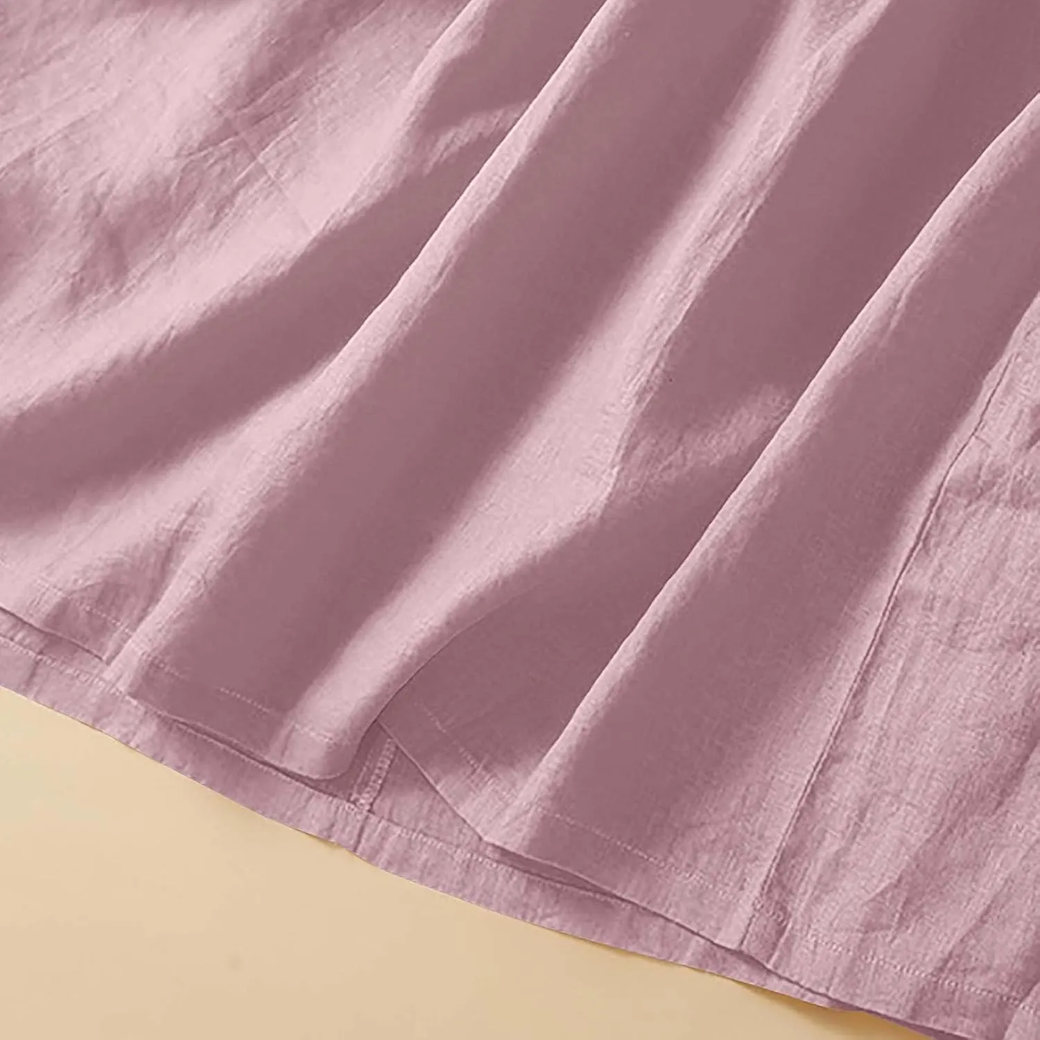 Cotton Linen Dresses for Women Casual Short Sleeve Collared Maxi Dress Spring Vacation Fashion Elegantes Dresses