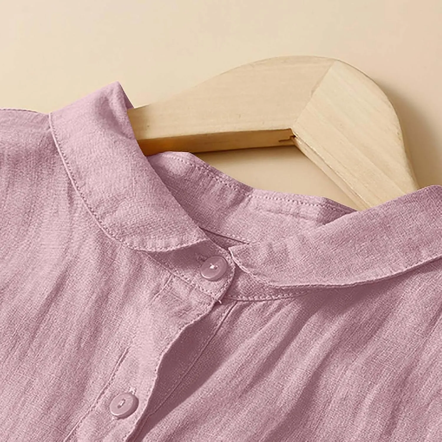 Cotton Linen Dresses for Women Casual Short Sleeve Collared Maxi Dress Spring Vacation Fashion Elegantes Dresses