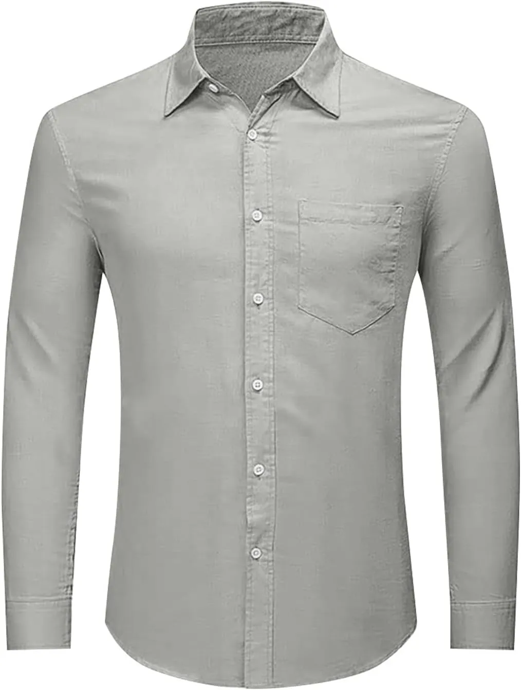 Cotton Linen Shirt Mens Vintage 1950s Long Sleeve Cuban Guayabera Shirt Thin Quick Dry Summer Beach Hippie Blouses