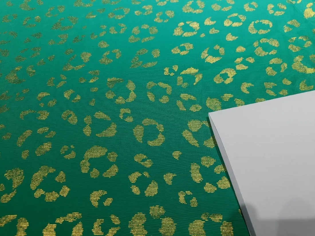 Cotton Superfine lawn Olive With Gold Print 58" wide