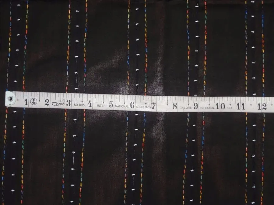 COTTON VOILE FABRIC~EMBROIDERY-black color-44&quot;