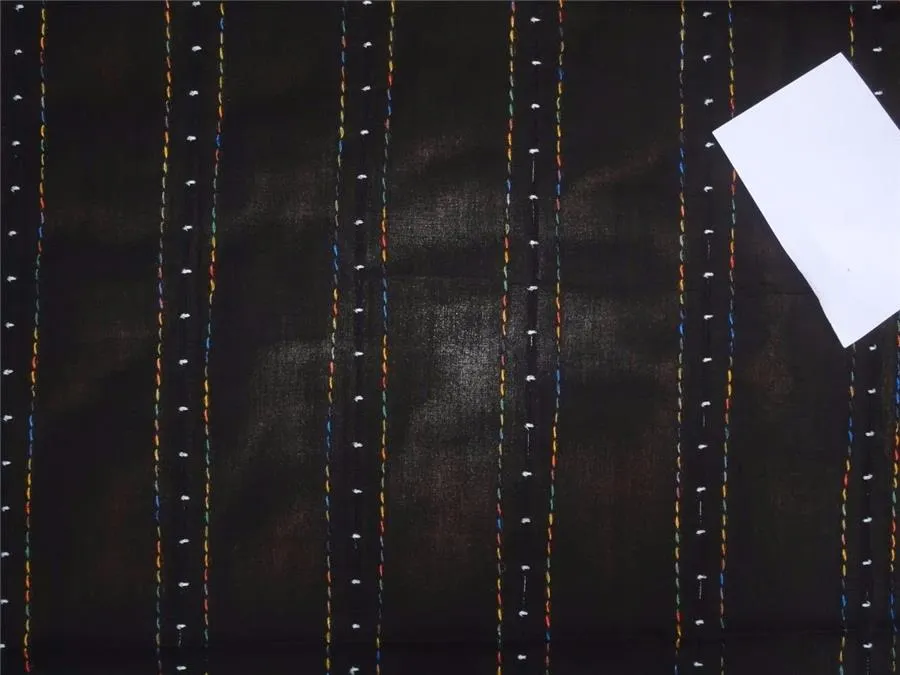 COTTON VOILE FABRIC~EMBROIDERY-black color-44&quot;