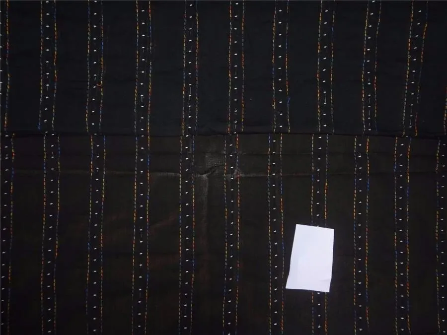 COTTON VOILE FABRIC~EMBROIDERY-black color-44&quot;