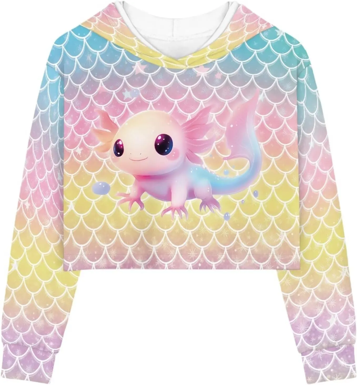 Crop Tops for Girls Hoodies Long Sleeve Hoody Athletic Sweatshirt for Kids Lightweight Pullover Tops