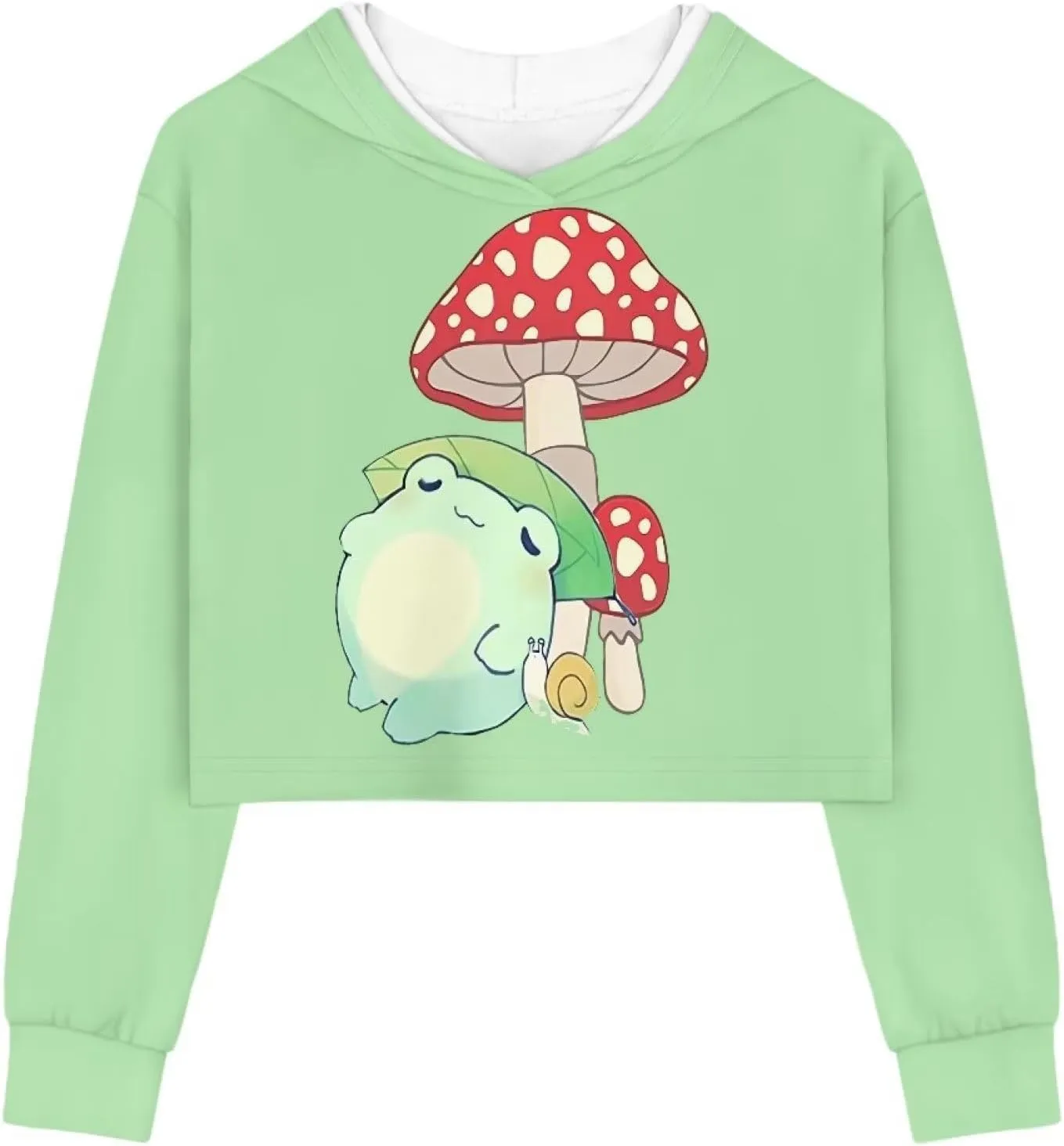 Crop Tops for Girls Hoodies Long Sleeve Hoody Athletic Sweatshirt for Kids Lightweight Pullover Tops