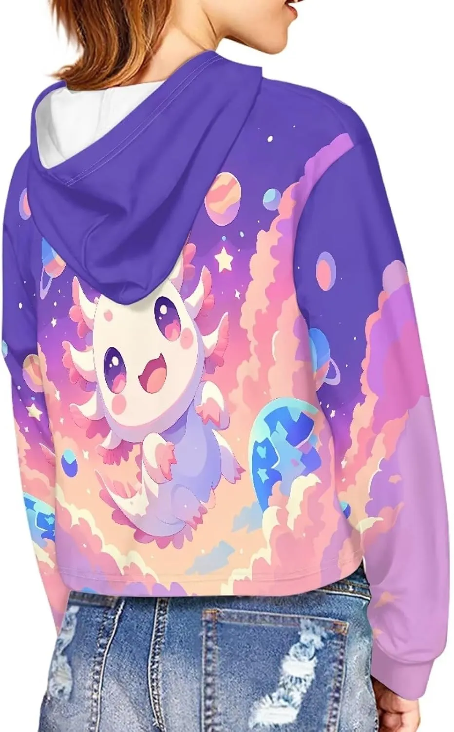 Crop Tops for Girls Hoodies Long Sleeve Hoody Athletic Sweatshirt for Kids Lightweight Pullover Tops