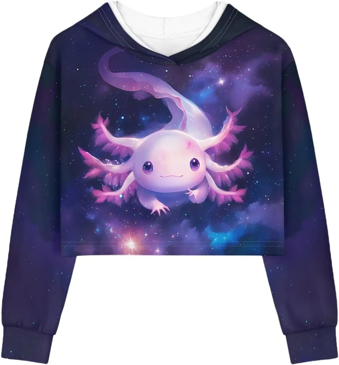 Crop Tops for Girls Hoodies Long Sleeve Hoody Athletic Sweatshirt for Kids Lightweight Pullover Tops