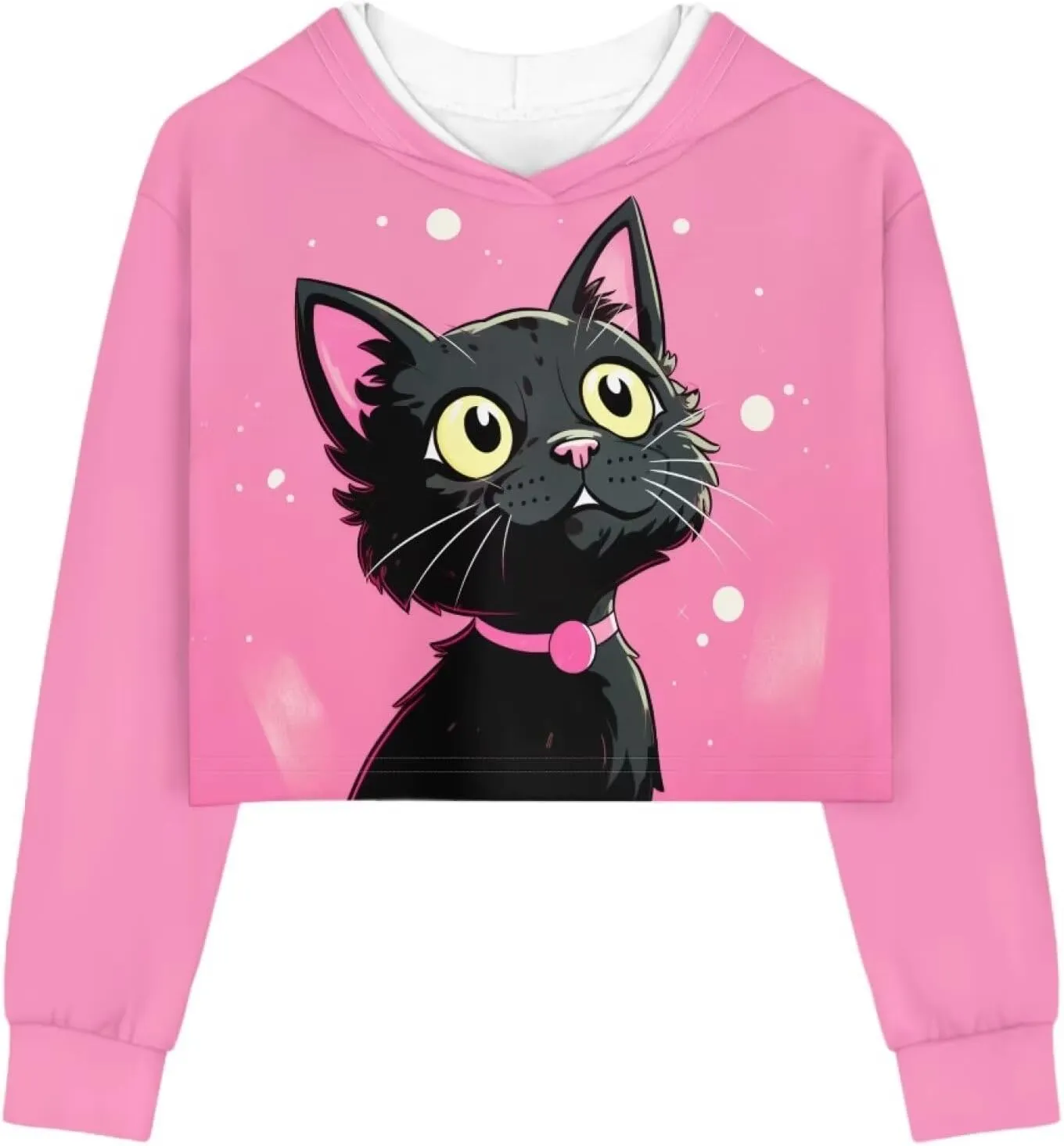 Crop Tops for Kids Girls Crop Hoodies Long Sleeve Shirts Cropped Hoodie