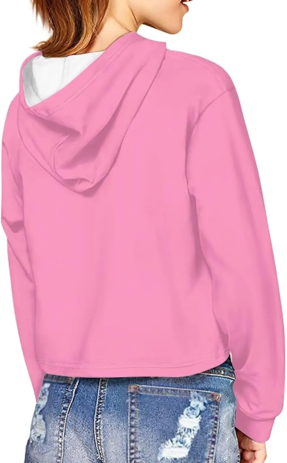 Crop Tops for Kids Girls Crop Hoodies Long Sleeve Shirts Cropped Hoodie