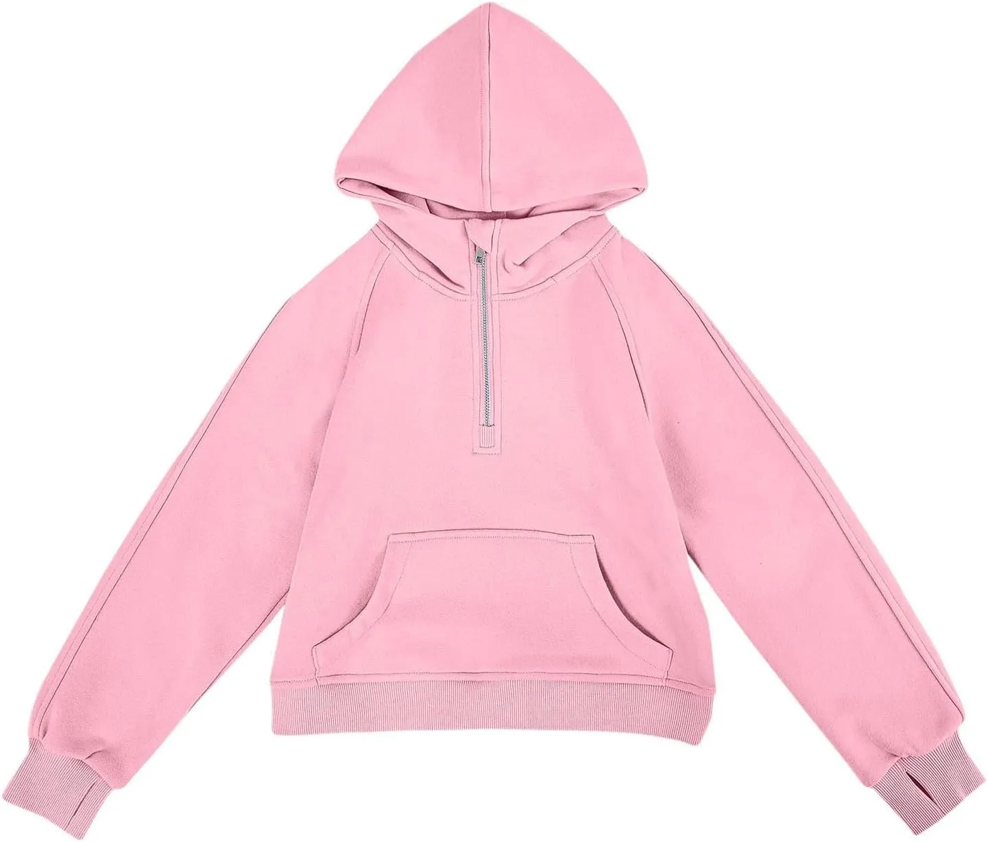 Cropped Hoodies For Teen Girls Trendy 2024 Fall Winter y2k Clothes Fleece Zip Up Hooded Pullover Sweatshirt 3-10 Years