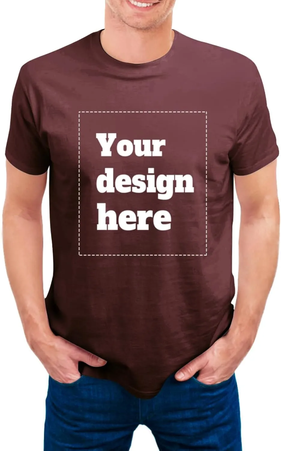 Custom T-Shirts for Men and Women, Custom Shirts Made in The USA, Personalized Cotton t-Shirts with Photo Logo Text