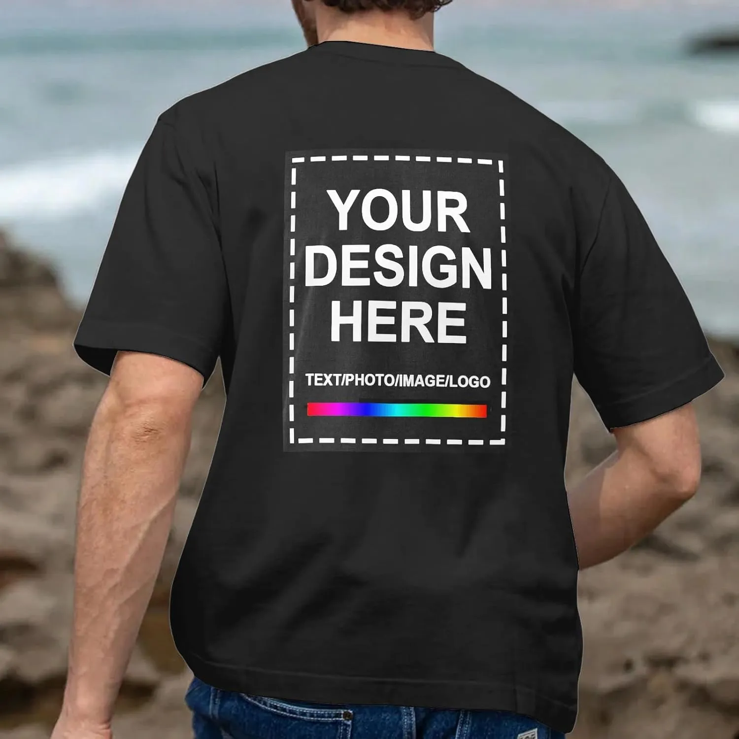 Custom T Shirts for MenCustom T Shirts Design Your OwnPersonalized T Shirts Customized Tee Gifts Add Photo Logo Text