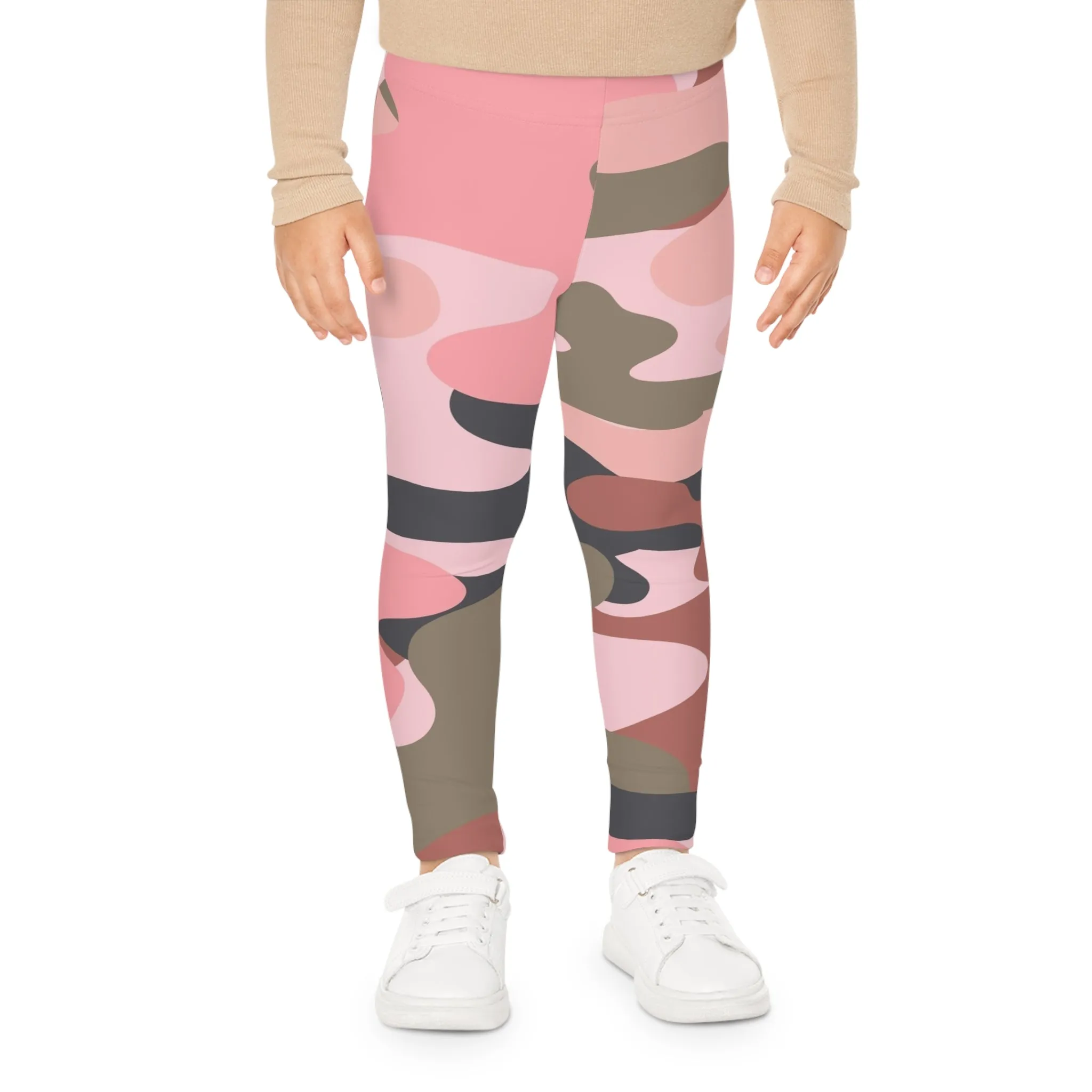 Cute Camo Kids Leggings - Trendy Pink Camo Design for Active Play