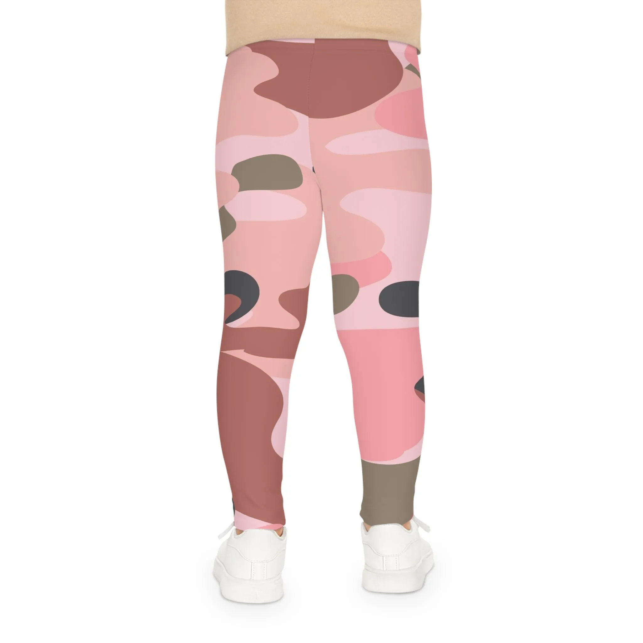 Cute Camo Kids Leggings - Trendy Pink Camo Design for Active Play