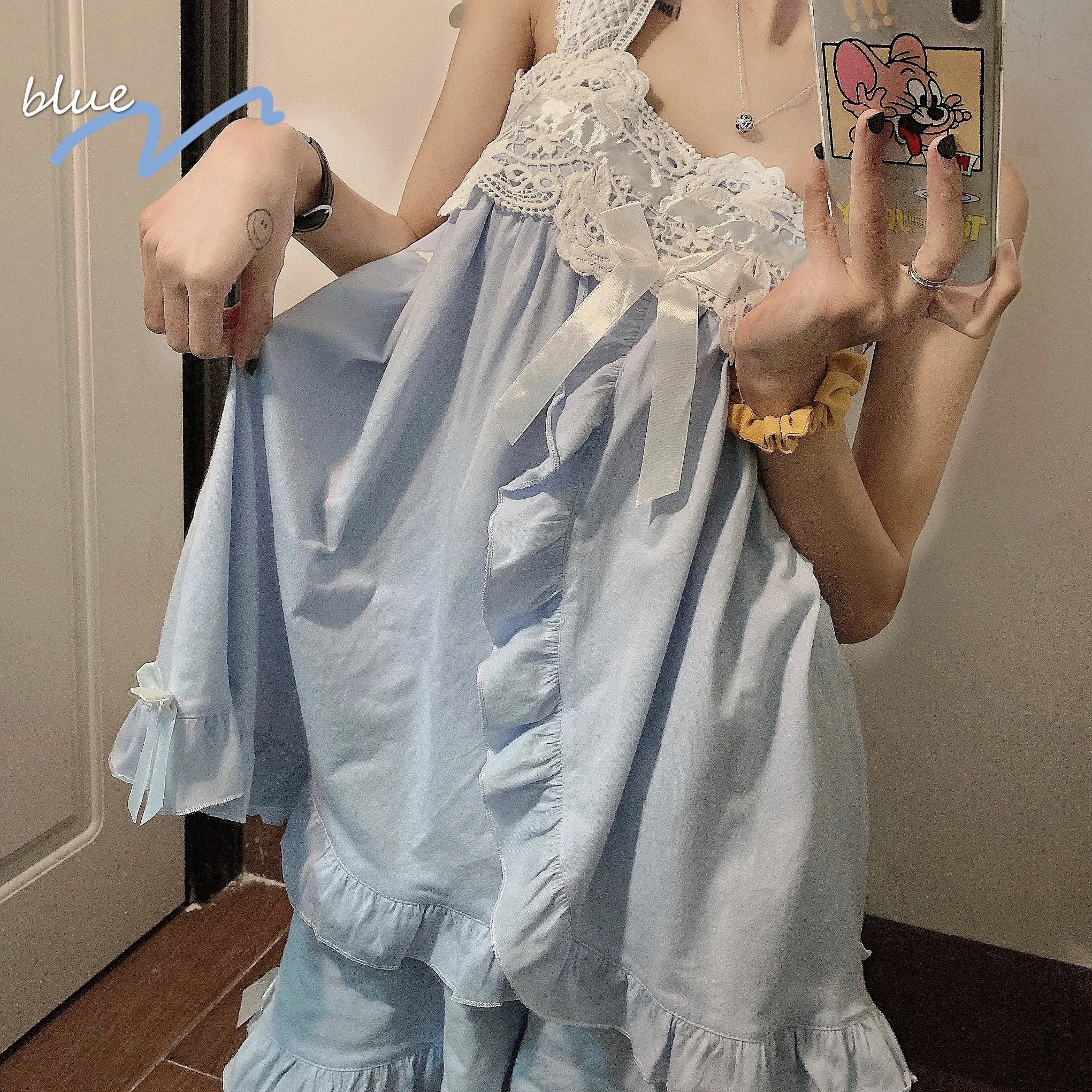Cute suspender pajamas   pants PL51056