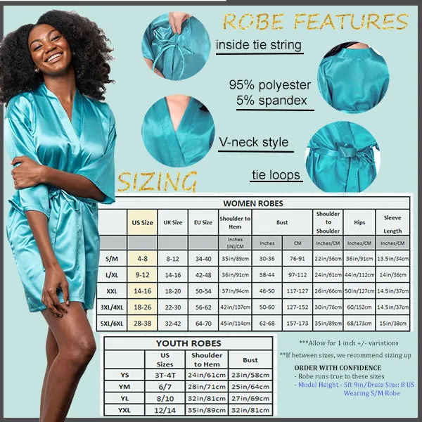 Diamond Template Personalized Robes - Custom Robes for Women & Girls - Sizes 3T-6XL